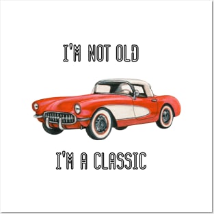 Vintage retro classic car Posters and Art